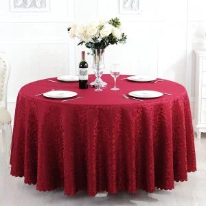 Nappe Ronde Bordeau Jacquard