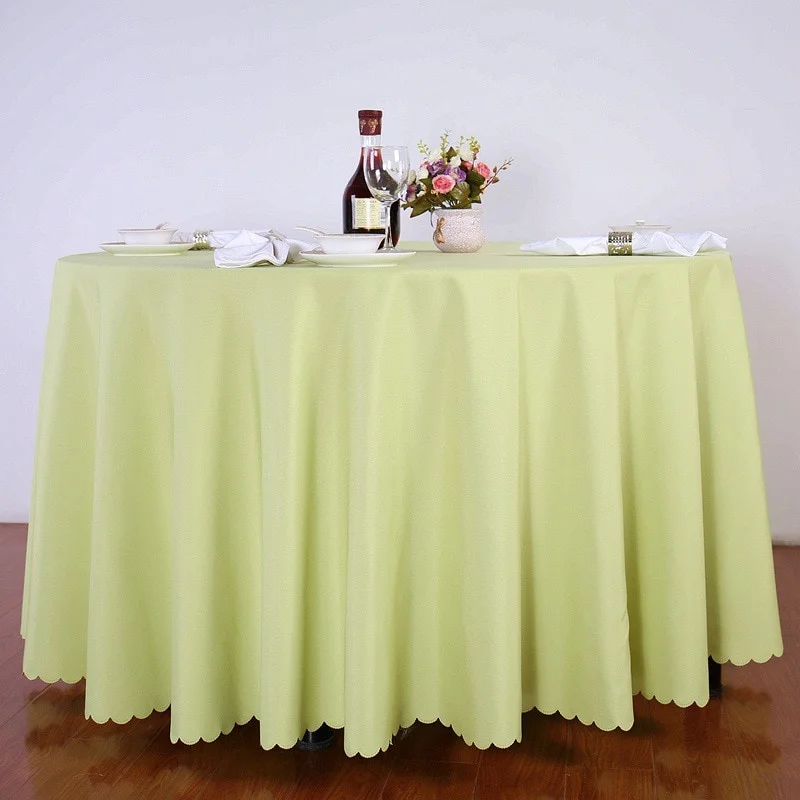 Nappe Ronde Vert Élégant