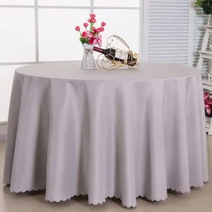 Nappe Ronde Gris Argent