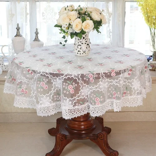 Nappe Ronde Transparente Vintage