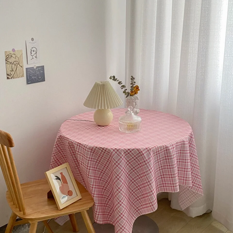 Nappe Ronde Vichy Rouge