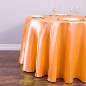 Nappe Ronde Satin Orange