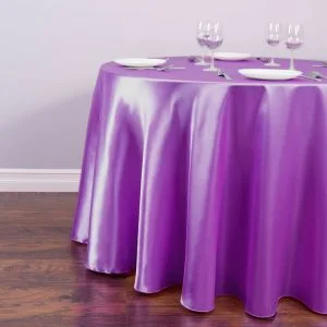 Nappe Ronde Satin Violette Nappe Ronde Satin Violette