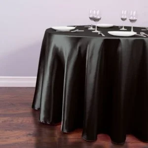 Nappe Ronde Noire Design Élégante