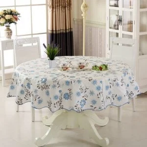 Nappe Ronde Cirée Avec Fleurs Nappe Ronde Cirée Avec Fleurs