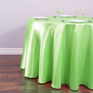 Nappe Ronde Satin Verte