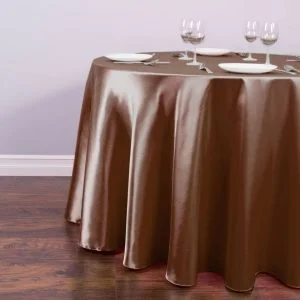 Nappe Ronde Satin Chocolat Nappe Ronde Satin Chocolat