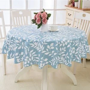 Nappe Ronde Toile Bleu