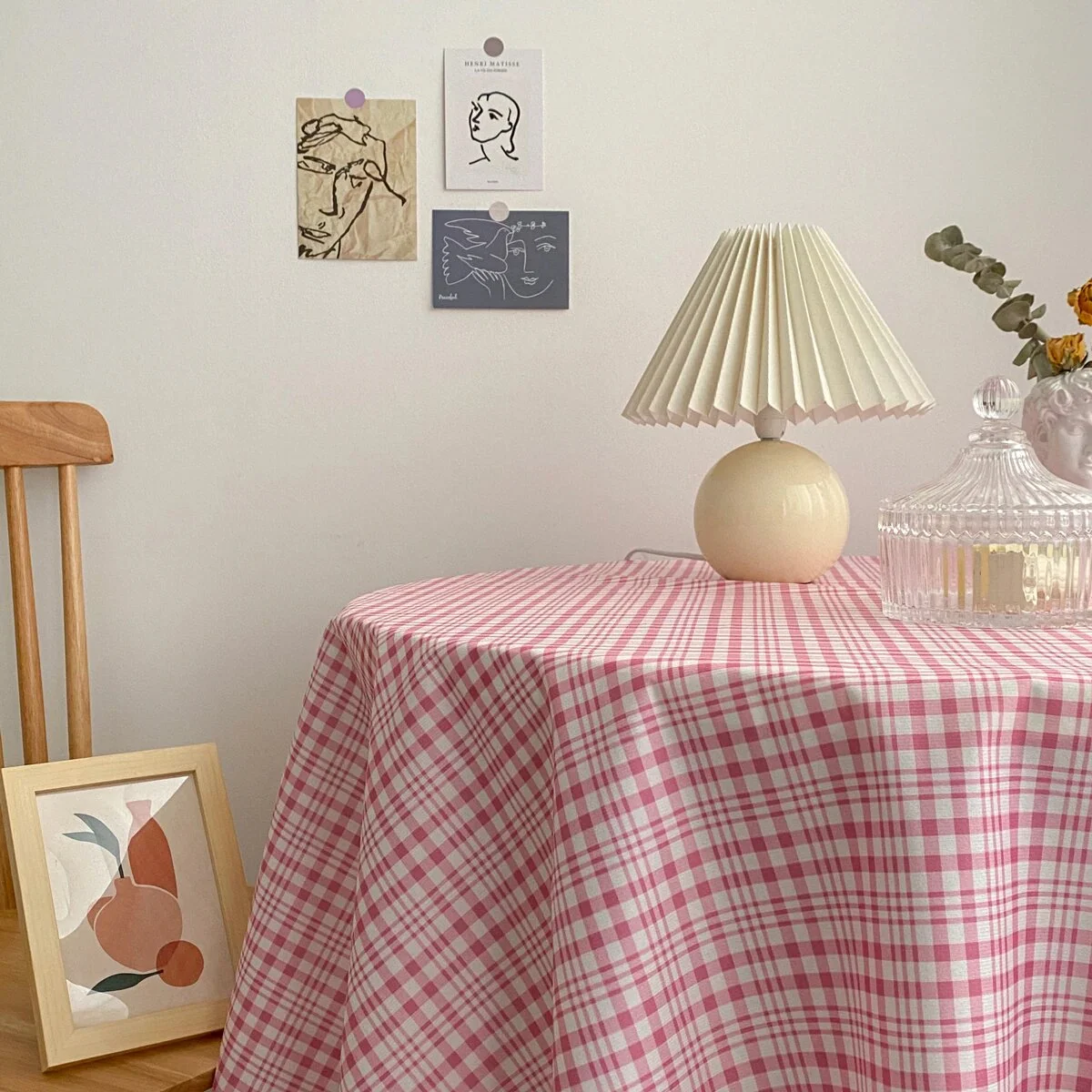 Nappe Ronde Vichy Rouge