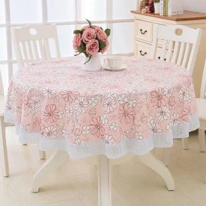 Nappe Ronde Style Romantique Avec Ourlet